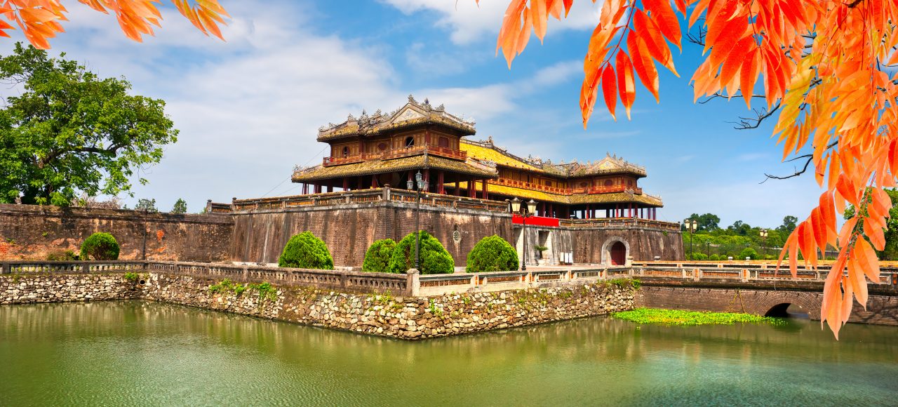 Entrance of Citadel, Hue, Vietnam. Unesco World Heritage Site.