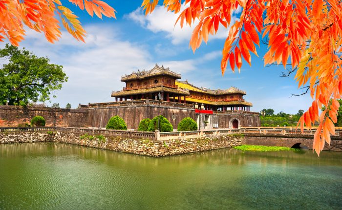 Entrance of Citadel, Hue, Vietnam. Unesco World Heritage Site.